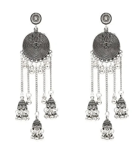 Egypt Vintage Silver Alloy Earrings for Women